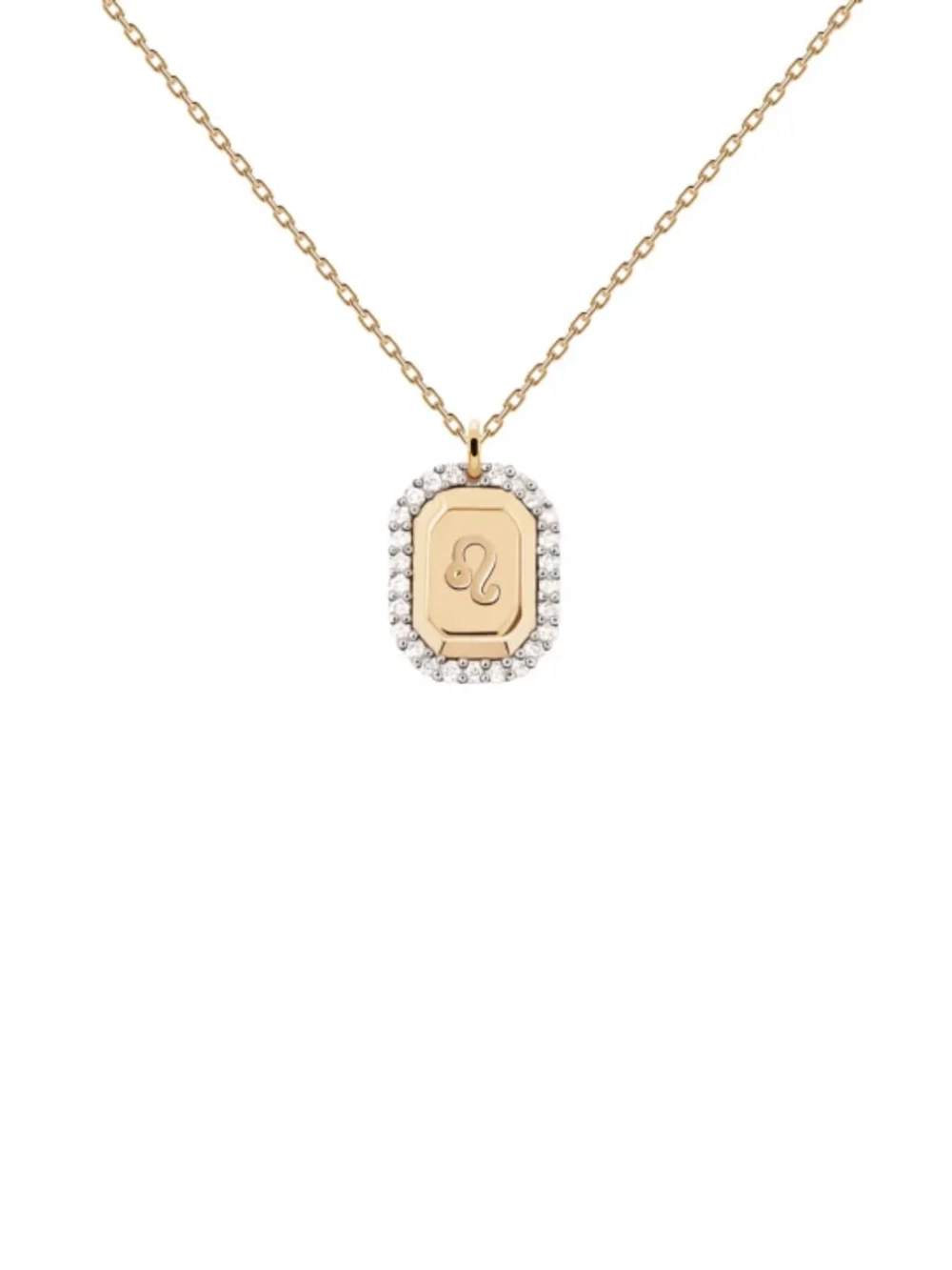 Колье Знак Зодиака Лев серебро 925 пробы покрытое золотом