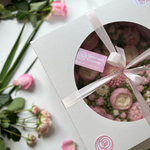 Букет цветочных капкейков гортензии с гиацинтамиив большом букете 19 шт