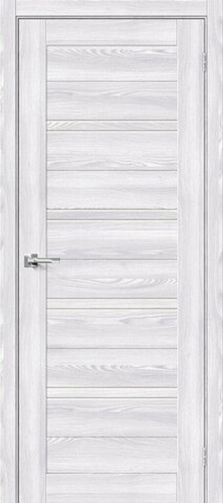 Межкомнатная дверь экошпон Браво-28 Ривьера Айс стекло Magic Fog (матовое)