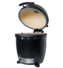 Керамический угольный гриль Diamond Egg Legend Deep Black, 46 см, чёрный, с ножками и столиками