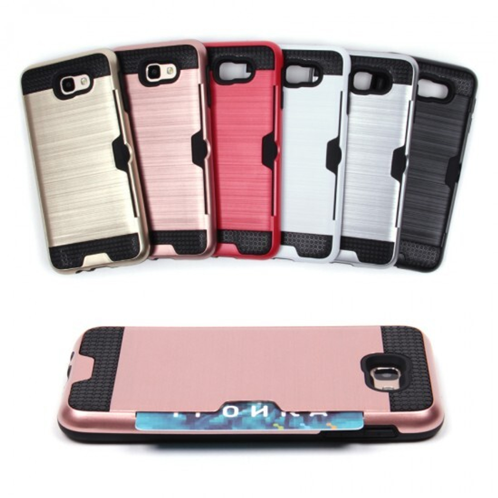 Чехол с вырезами под пластиковые карты для Samsung Galaxy J5 Prime, 009493 Черный