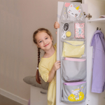 Набор для детского сада: кармашек, коврик, наклейки. Котик