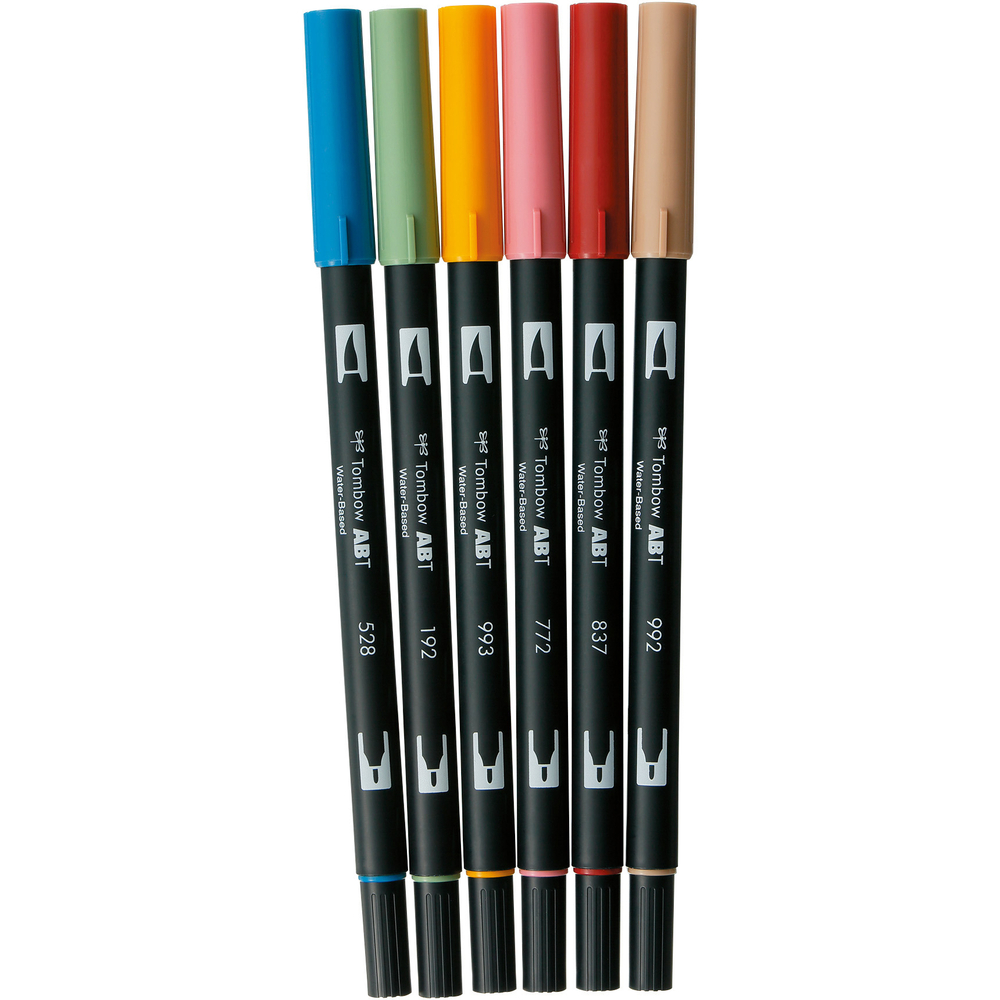 Набор Tombow AB-T Dual Brush 6 Nordic Set