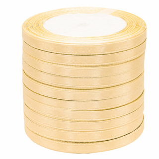 Лента атласная 0,6см*22,85м Кремовый