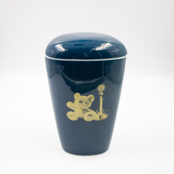 Урна для праха фарфор Трио детская "Мишка со свечой"