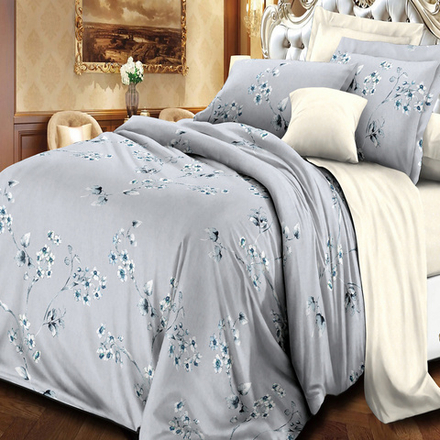 Комплект постельного белья "РУ. ИВТЕКС" дизайн: А-138, сатин, 100% хлопок. Пододеяльник на молнии!!!