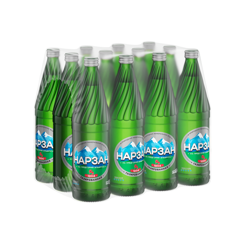Нарзан минеральная вода 0,5л стекло газ