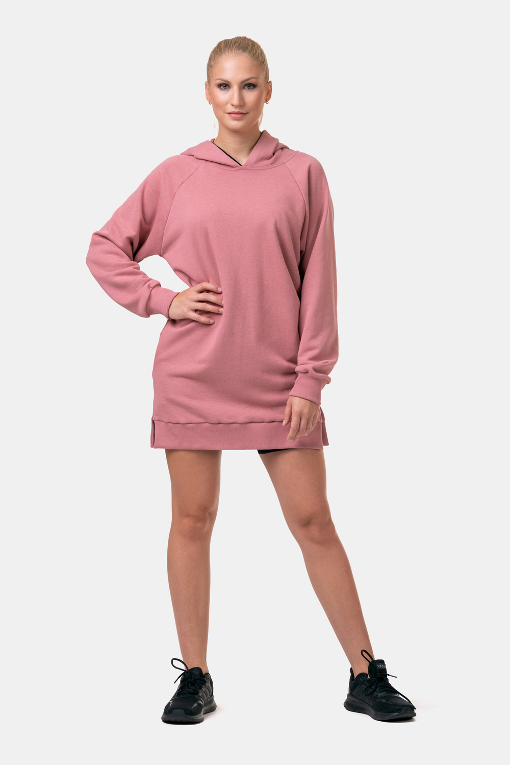 Толстовка женская Everyday HERO Long Sweatshirt with a hoodie 580 Розовая