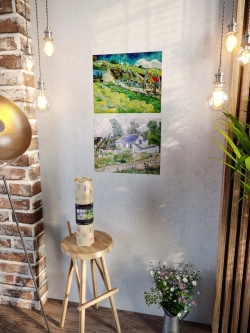 Картины-наклейки на стену для декора интерьерные №34