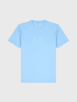 Футболка C.P. Company Jersey 30/1 Logo Sky Blue