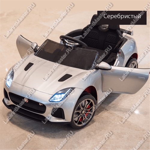 Детский электромобиль "Jaguar" серый