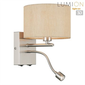 Бра 1*E14+3W 4000K 8250/2W никель/бежевый Nikki Lumion