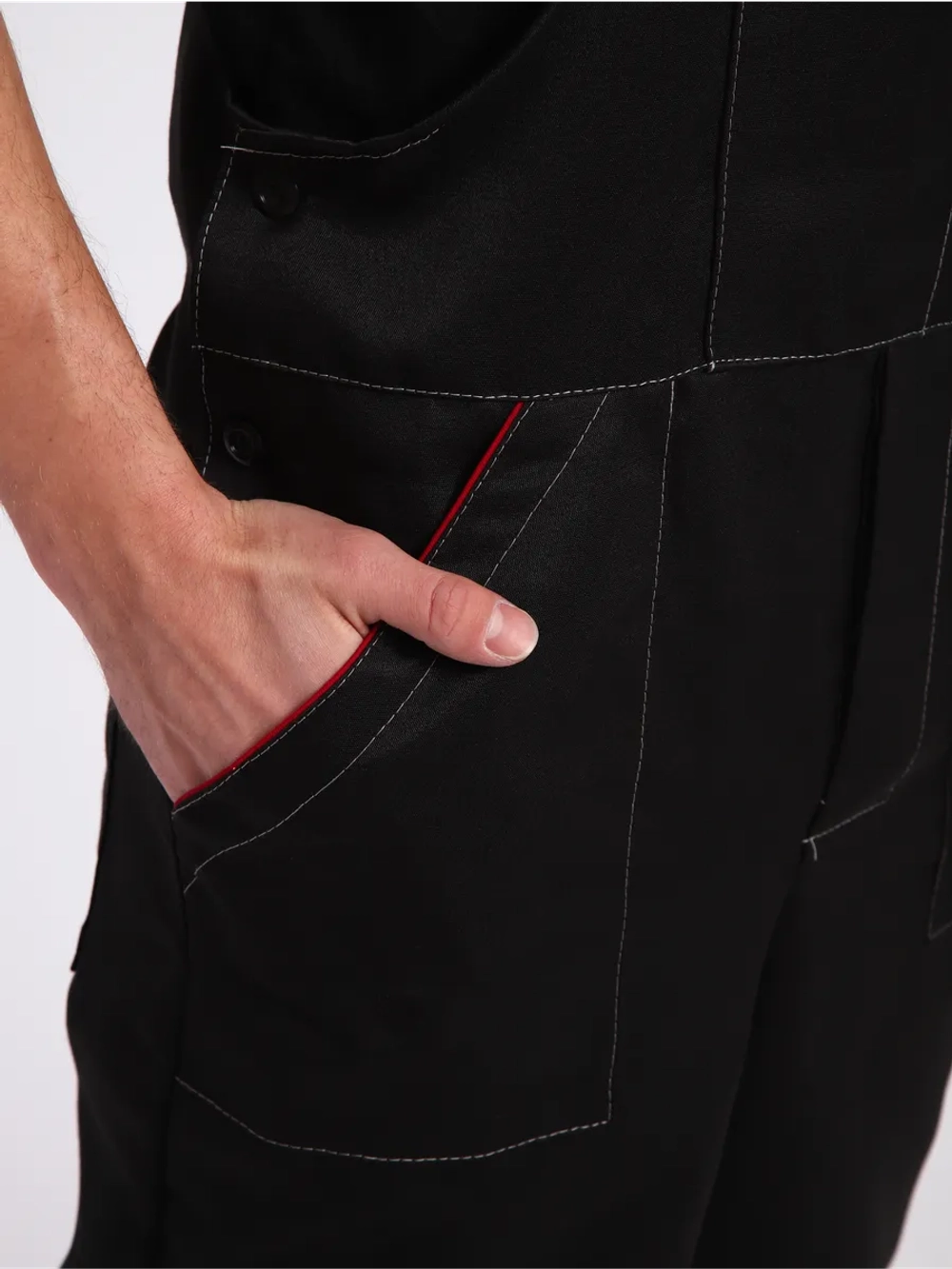 Комбинезон рабочий летний Великан до 86 размера черный