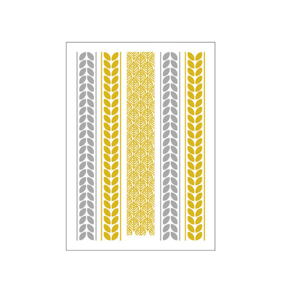 Временные флеш-тату "Колоски"  (лист 14х20 см)