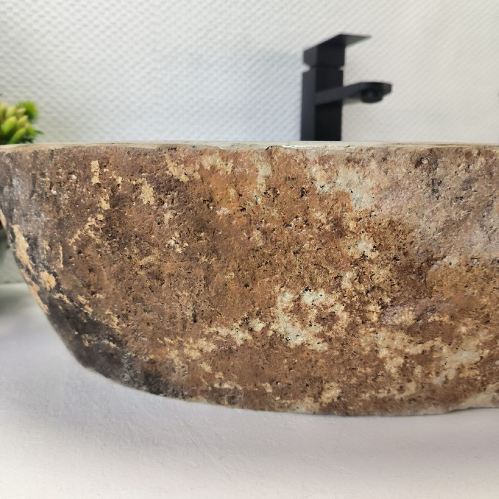 Раковина из речного камня RS-63631 (77*40*15) 0124