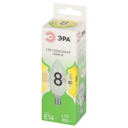 Лампа светодиодная ЭРА GREEN LINE LED B35-8W-830-E14 GL 8Вт свеча теплый свет E14 | Лампы cветодиодные Свеча (B/C)