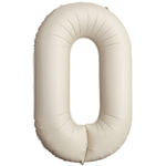 Шар фольгированный Цифра 0 101 см (Бежевый)
