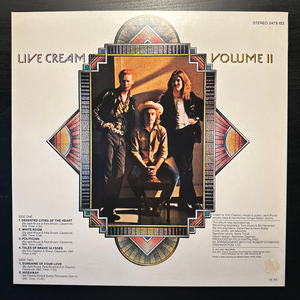 Cream- Live Cream Volume II (Германия 1982г.)