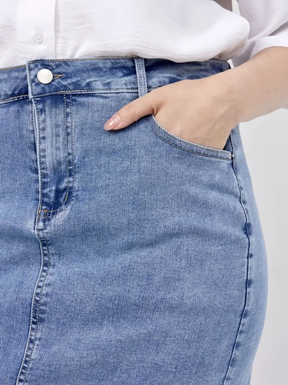 ❀ Юбка джинсовая большие размеры ❀