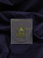 Шеврон вышитый батальона ЖДВ полевой (меч,топор,шапка мономаха) на липучке