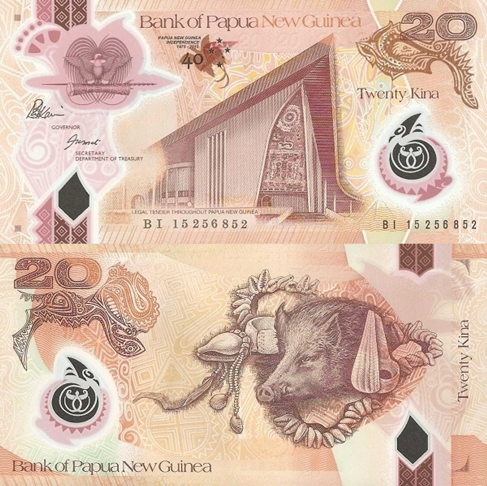 Папуа-Новая Гвинея 20 кина 2015 Боров UNC