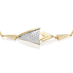 Браслет с принтом «Питон» из лимонного золота c фианитами Артикул: 05-0802-00-401-1121
