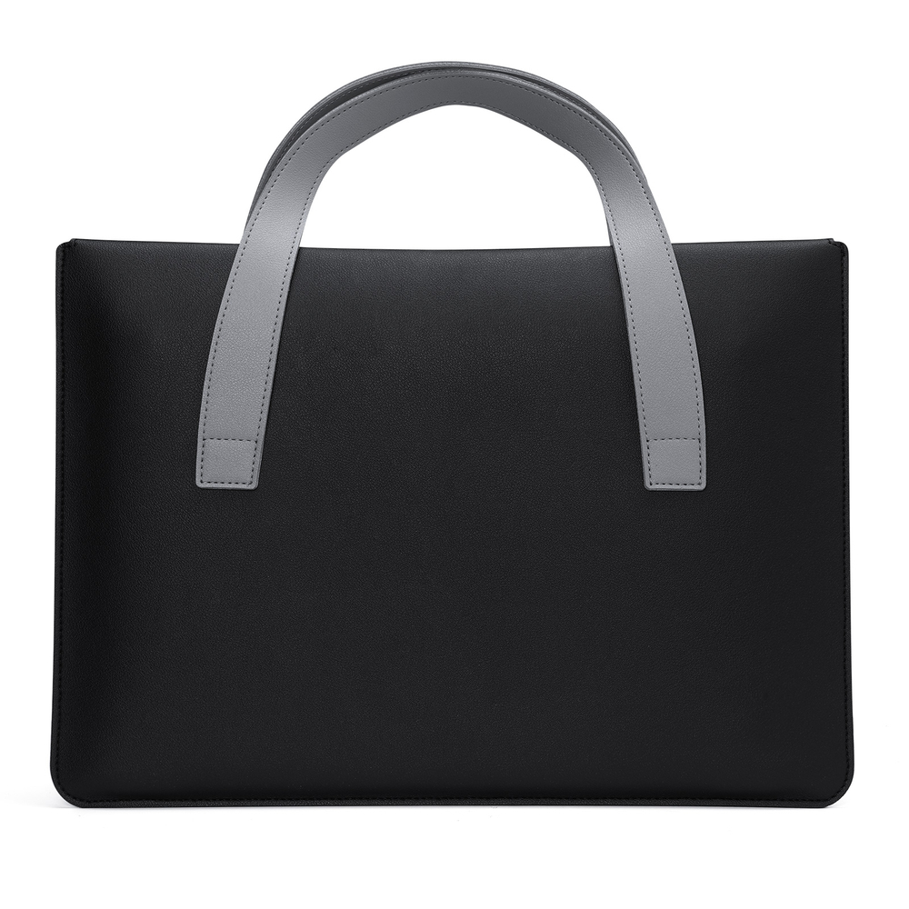 Ручная сумка из искусственной кожи черного цвета для ноутбука или планшета до 16 дюймов, серия AURA Series Handbag от Dux Ducis