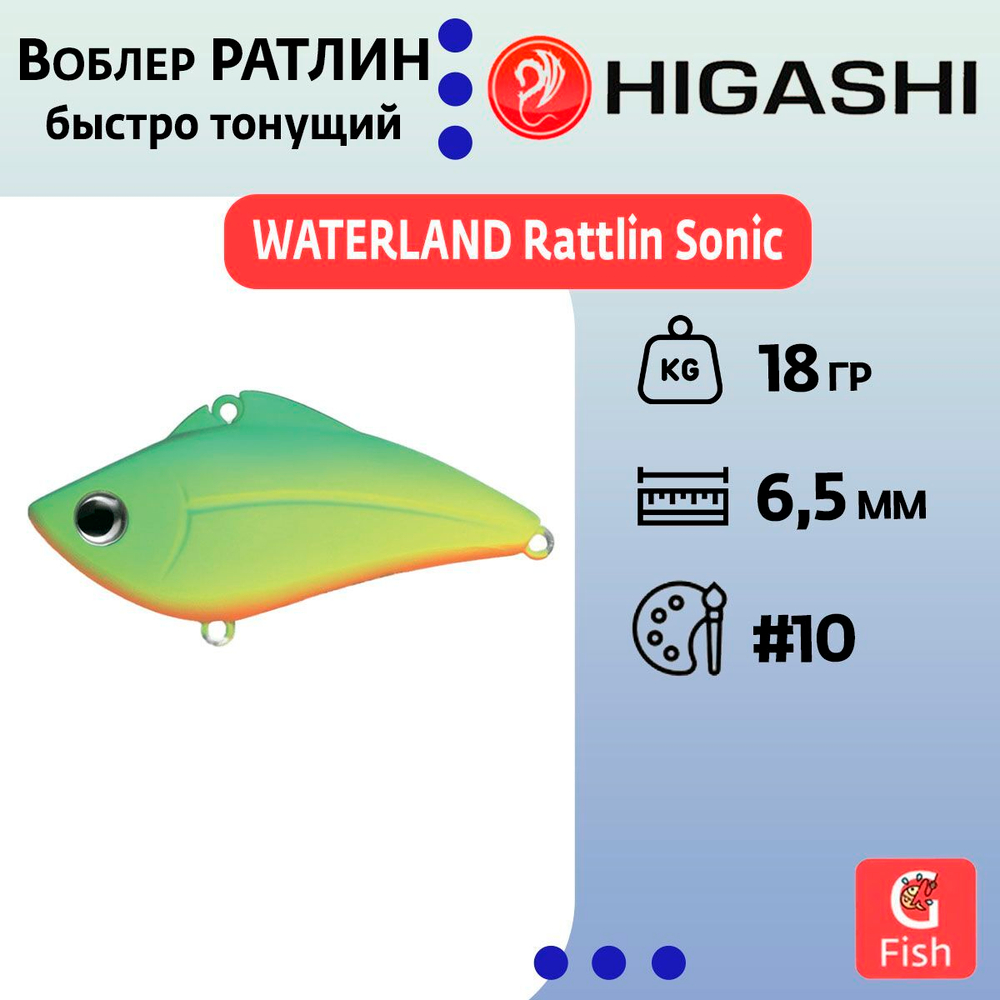 Раттлин WATERLAND Rattlin Sonic 18гр #6, 6,5см, Быстро тонущий (Fast sinking)