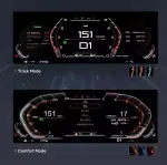 Электронная панель приборов для BMW X6 F16 2014-2019 (без проекции на лобовое) - Kuberg NH-LCD-B01-F16 с ЖК 12.3" экраном QLED