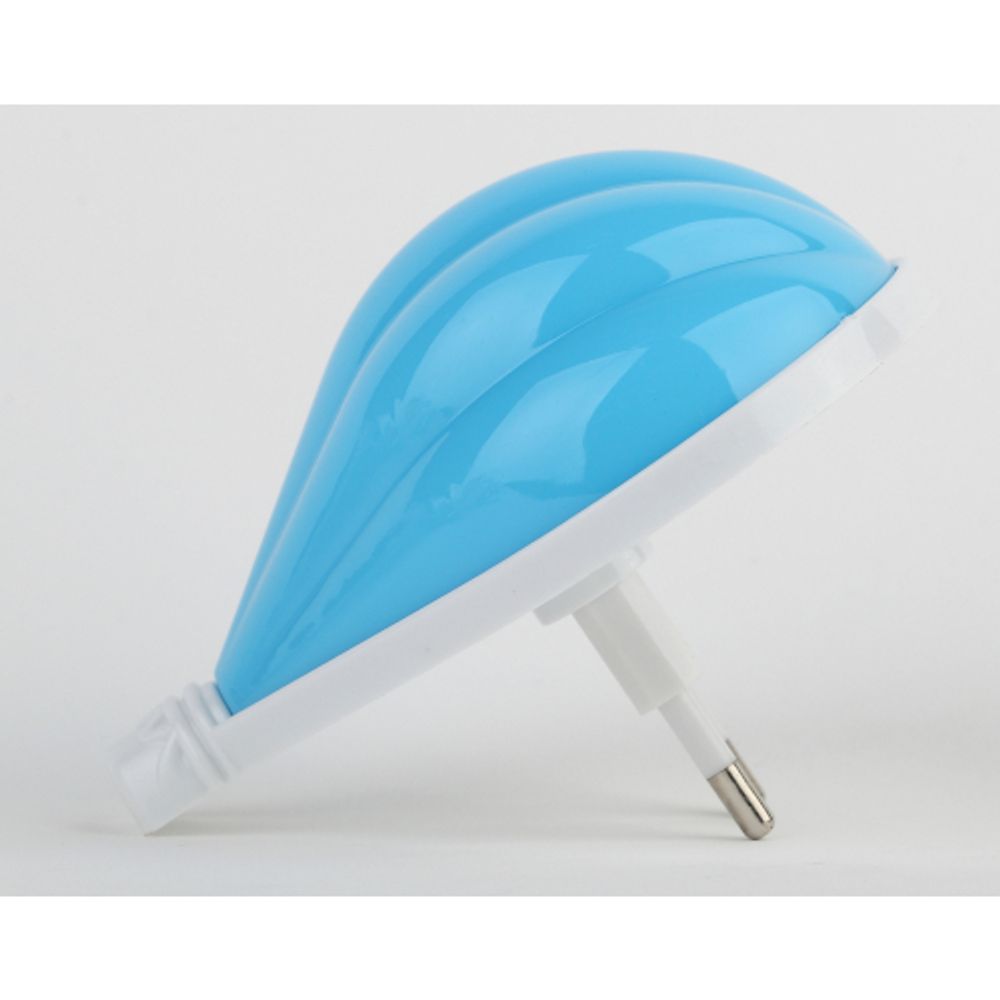 Ночник - светильник светодиодный ЭРА NN-607-LS-BU в розетку с датчиком освещенности синий