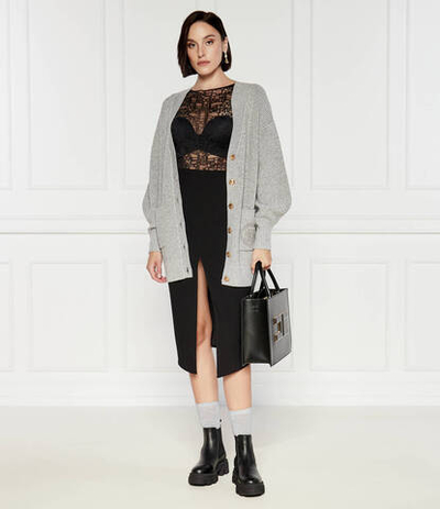 Хлопковый кардиган Elisabetta Franchi - серый(MK85S46E2)