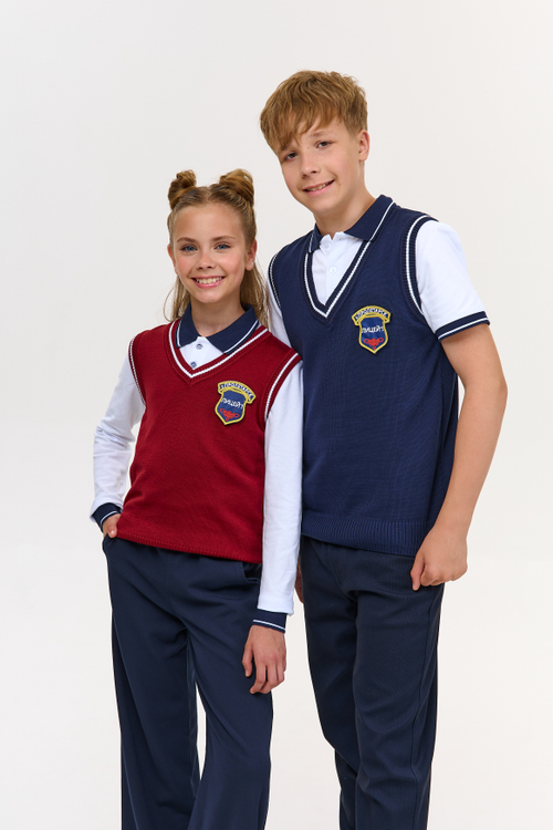 Жилет школьный вязаный (с липучкой)