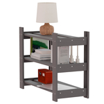 Стеллаж деревянный обувница 50 см для игрушек и для книг Альберт напольный, серый бейц / на балкон, для кухни, для рассады из массива сосны