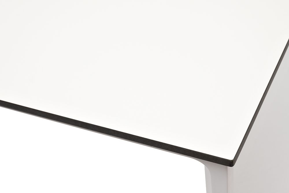 "Малага" обеденный стол из HPL 90х90см, цвет молочный, каркас белый