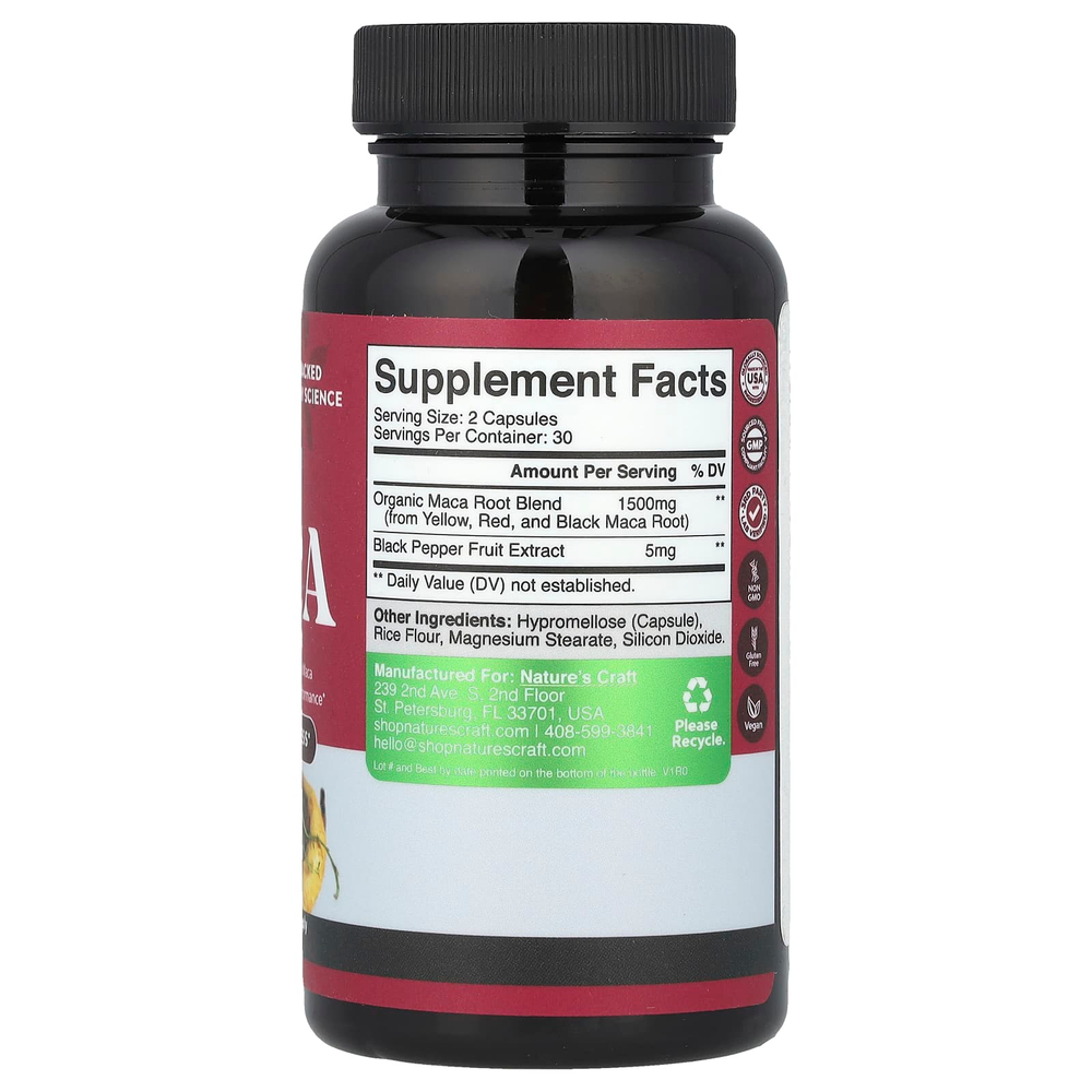 Nature's Craft, Women's Wellness, комплекс из корня маки, 60 капсул