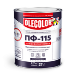 OLECOLOR Эмаль ПФ-115 алкидная черный 5,0кг