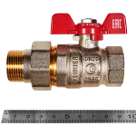 Кран шаровой полнопроходной ROMMER - 3/4" (ВР/НР, PN40, ручка-бабочка)