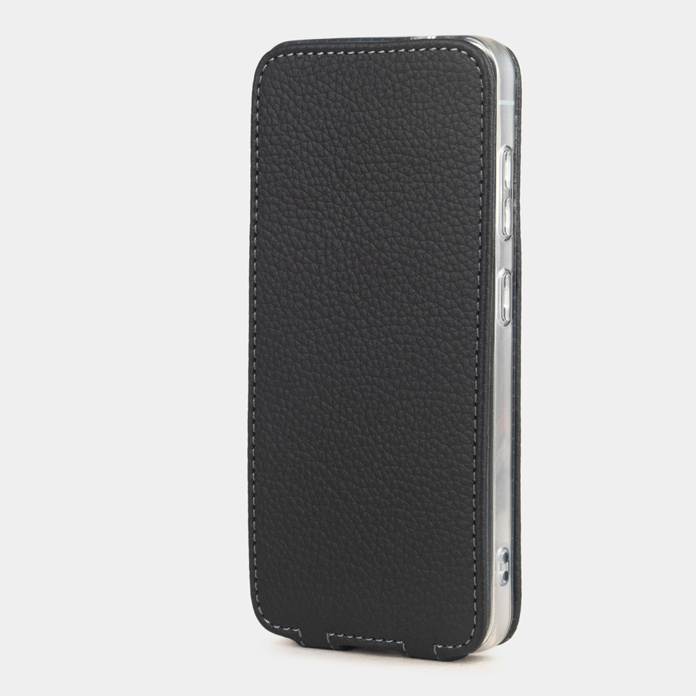 Чехол для Samsung Galaxy S25 Plus из кожи теленка, черного цвета