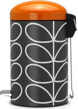 Ведро Brabantia Orla Kiely 12л темный графит сбоку