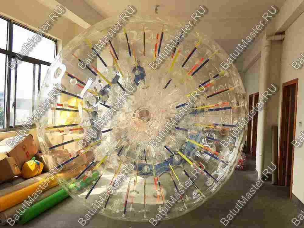 Светящийся зорб «Neo» ТПУ, диаметр 2,5 м, с усиленными сидениями