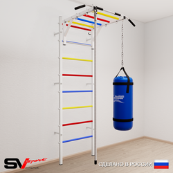 Шведская стенка Sv Sport усиленная 6293 (Турник рукоход/Канат/Цепь/Мешок 30кг)
