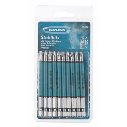 Бита PH2 х 90, сталь S2, 10 шт. Gross, 11263