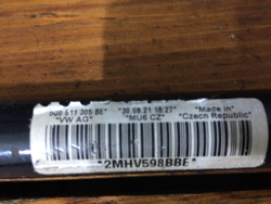 Стабилизатор задней подвески Audi Skoda Octavia (A7), Kodiaq, A3 (8V) 13-22 Б/У Оригинал 5Q0511305BE