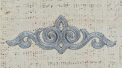 Термоаппликация орнамент люрекс, р. 15,5×5,5 см