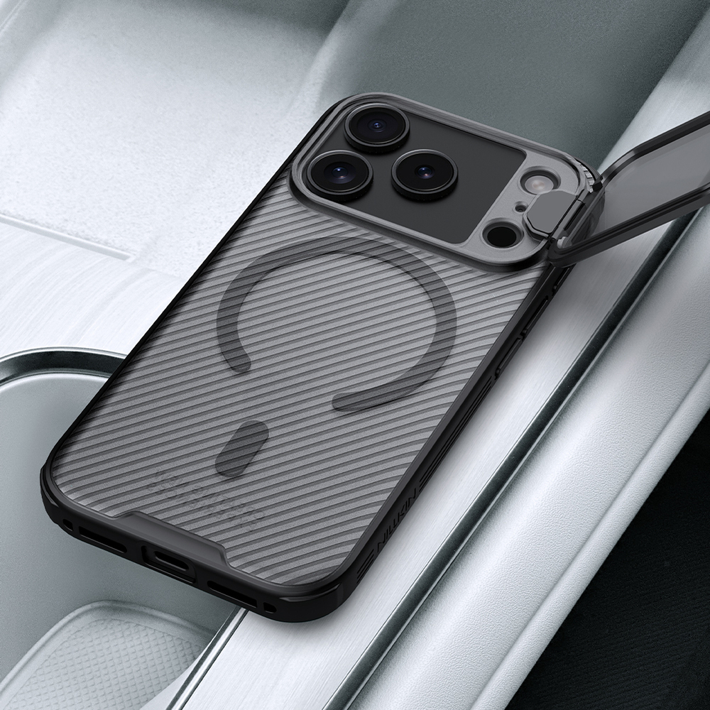 Чехол тонированный от Nillkin с MagSafe на iPhone 17 Pro, серия CamShield Prop Magnetic Case (версия с прозрачной крышкой объектива)