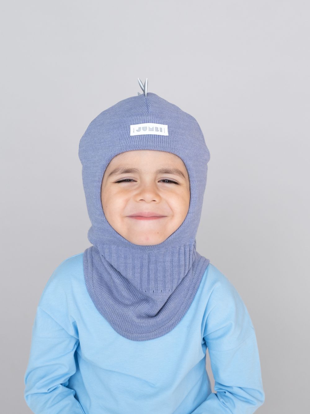 Шлем зимний вязаный (Джинс) ОРЕО