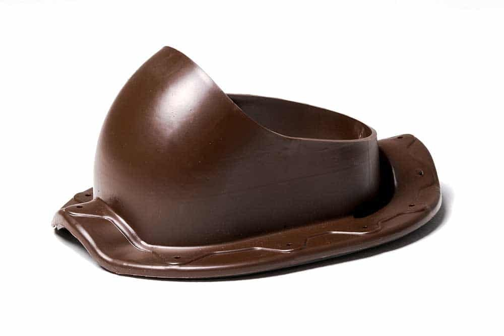 Нанодефлектор ND160, вент. выход утепленный высотой Н-500, для металлочерепицы Monterrey, коричневый