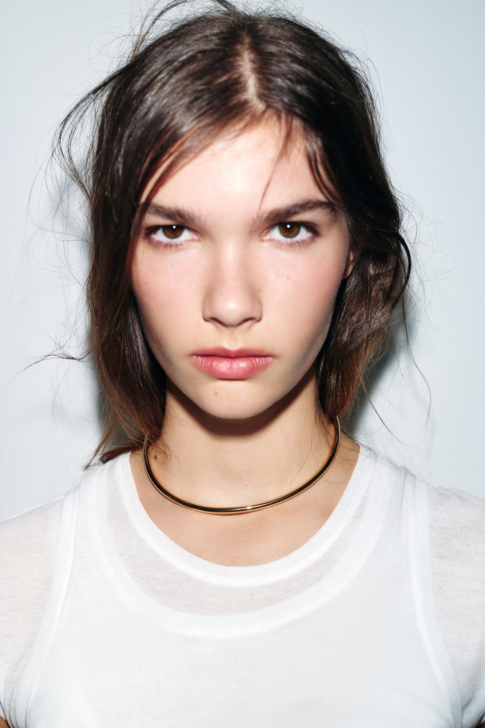 ZARA МЕТАЛЛИЧЕСКОЕ ОЖЕРЕЛЬЕ-ЧОКЕР, ЗОЛОТИСТЫЙ