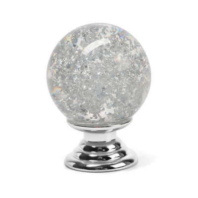 Ручка кнопка CAPPIO PK106, D=25 мм, пластик, цвет хром 9905926