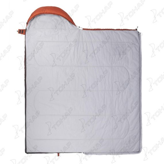 Спальный мешок TORO Wide 400R (220х90, правый, стратекс, оранжевый) (T-HS-SB-TW-400R) Helios